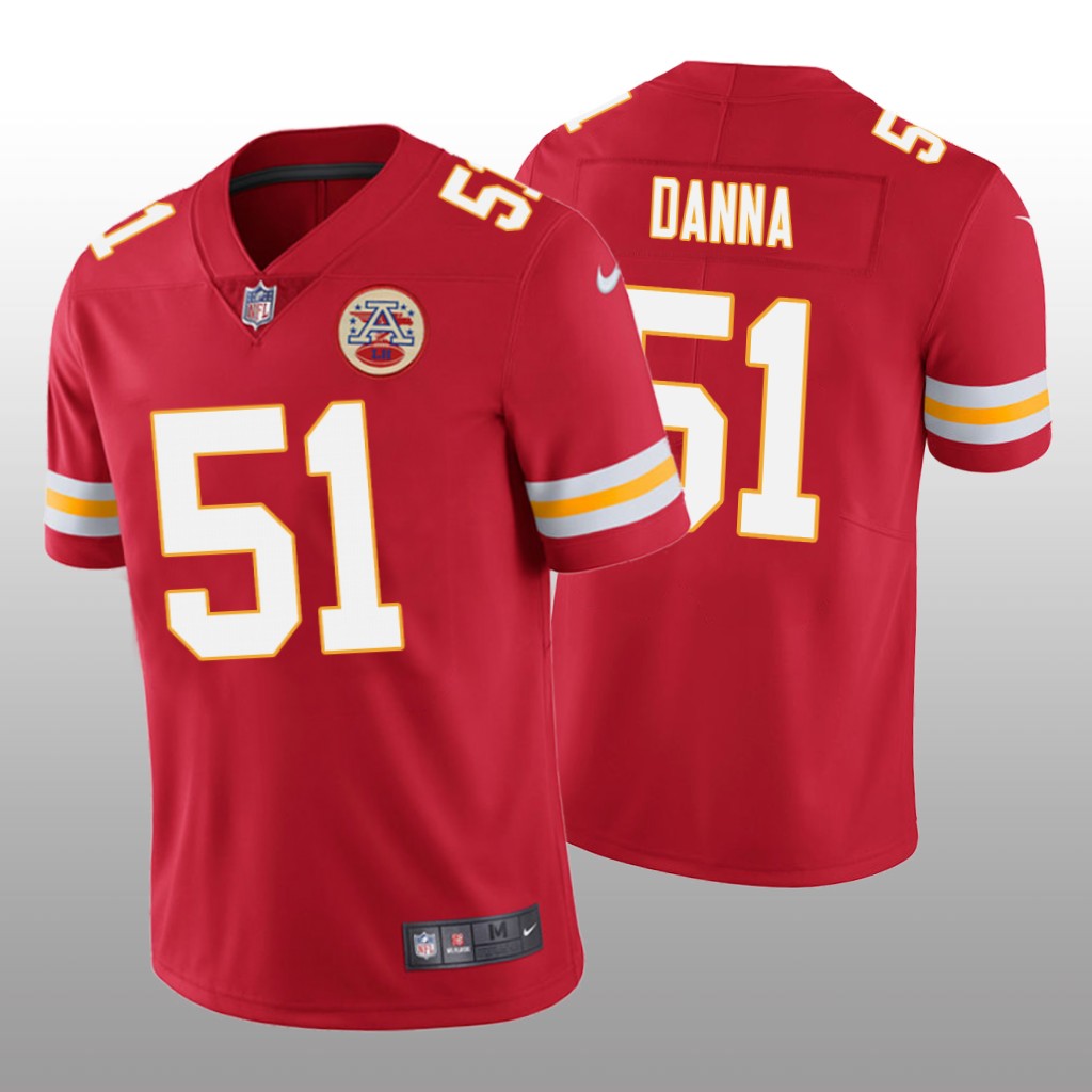 Kansas City Chiefs Michael Danna Red Jersey Vapor Limited - Men's