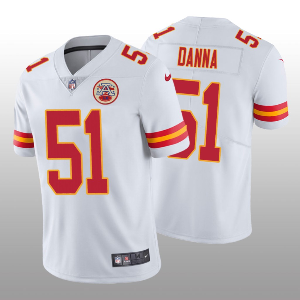 Kansas City Chiefs Michael Danna White Jersey Vapor Limited - Men's