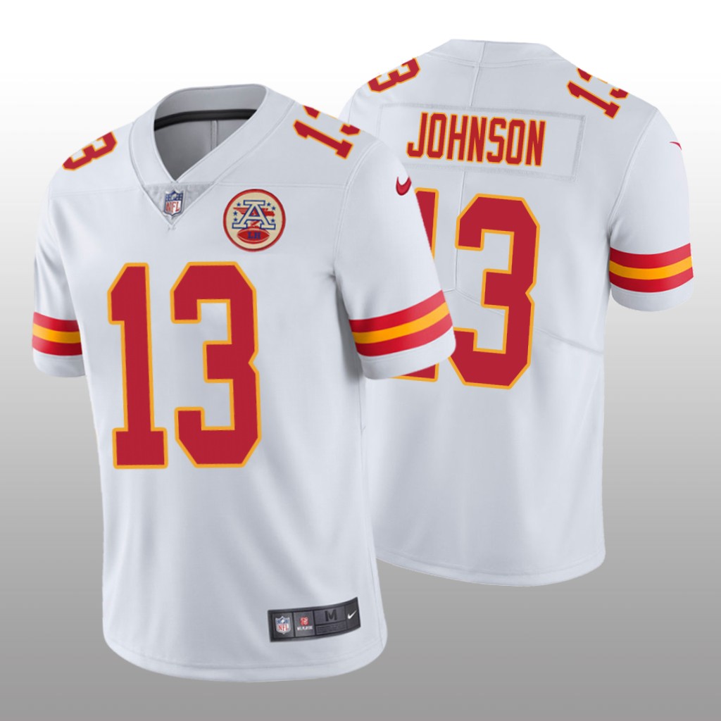 Kansas City Chiefs Nazeeh Johnson White Jersey Vapor Limited Men's