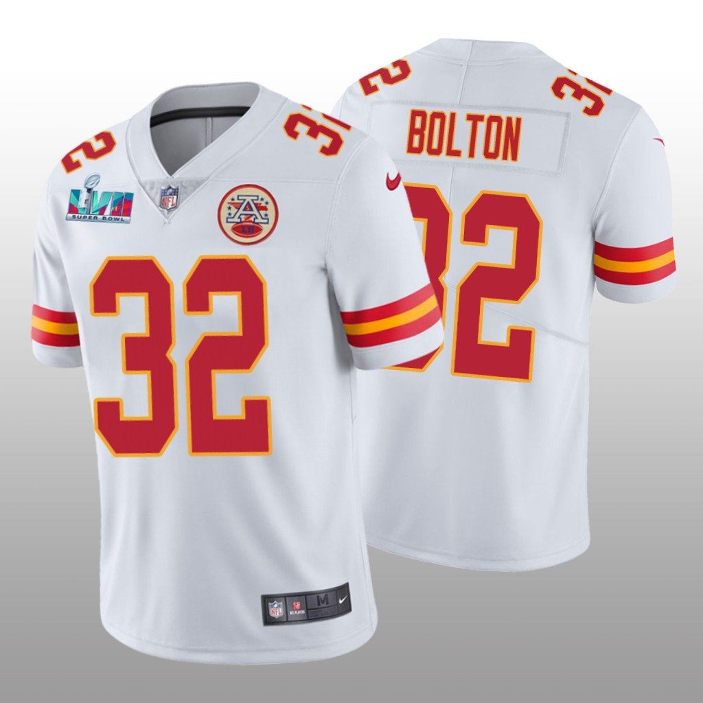 Kansas City Chiefs Nick Bolton White Vapor Limited Jersey Super Bowl LVII - Men's