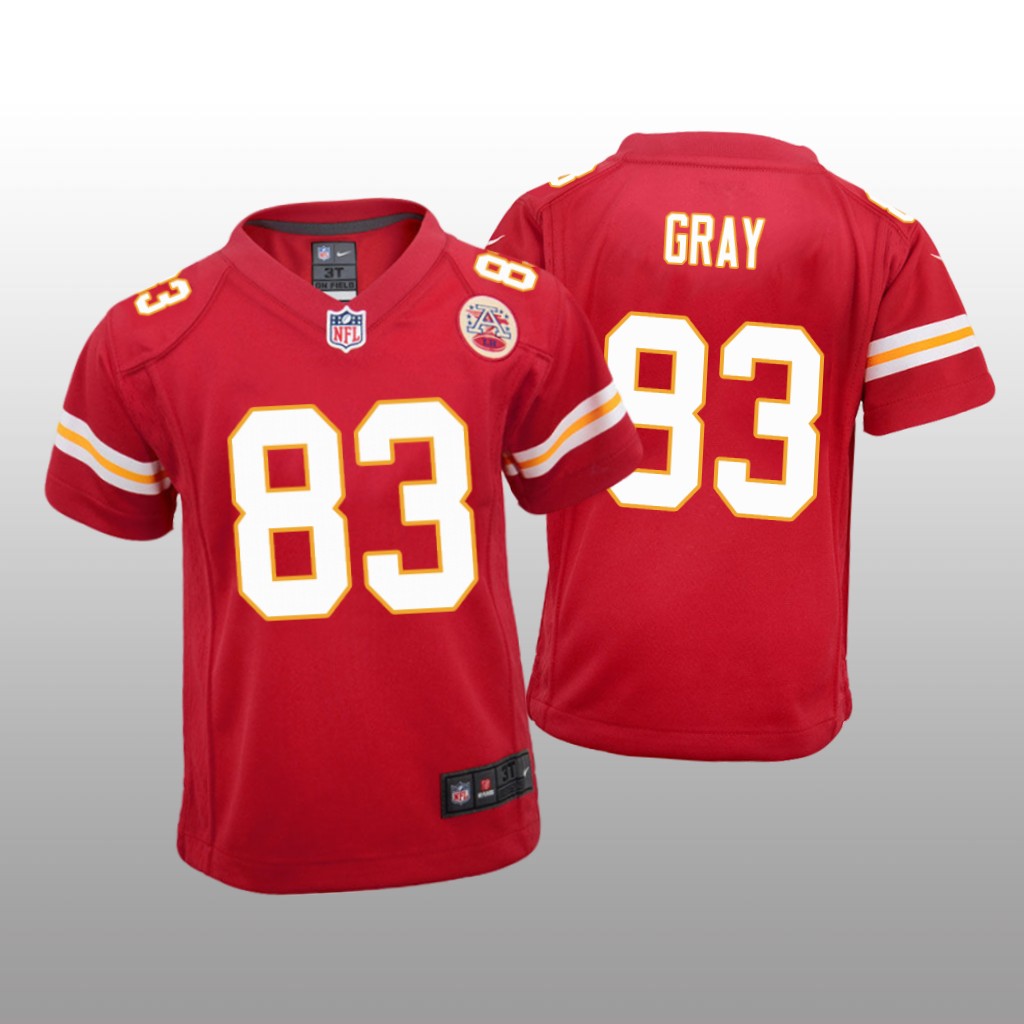 Kansas City Chiefs Noah Gray Red Jersey Game - Youth