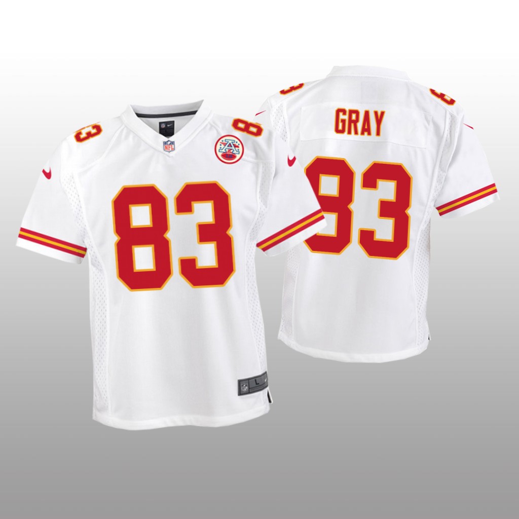 Kansas City Chiefs Noah Gray White Jersey Game - Youth