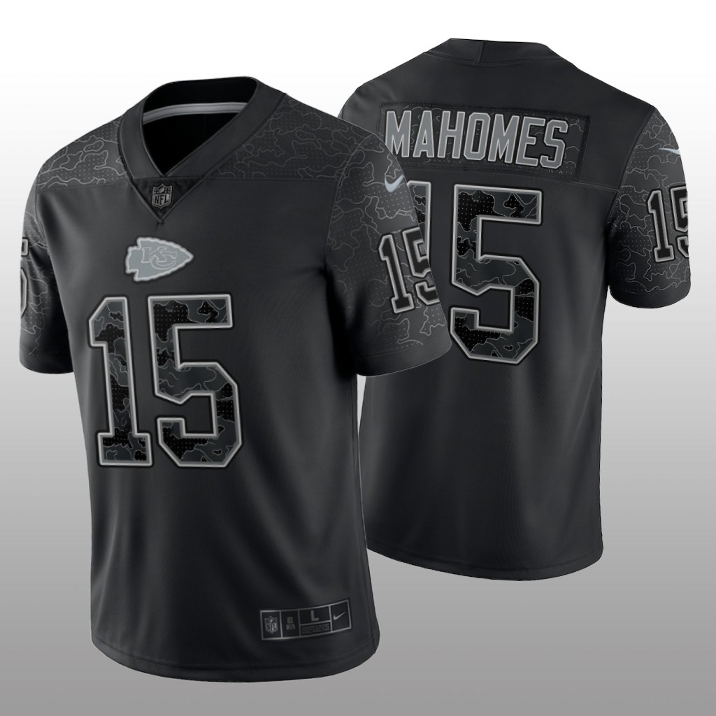 Kansas City Chiefs Patrick Mahomes Black Jersey Reflective Limited  - Men's
