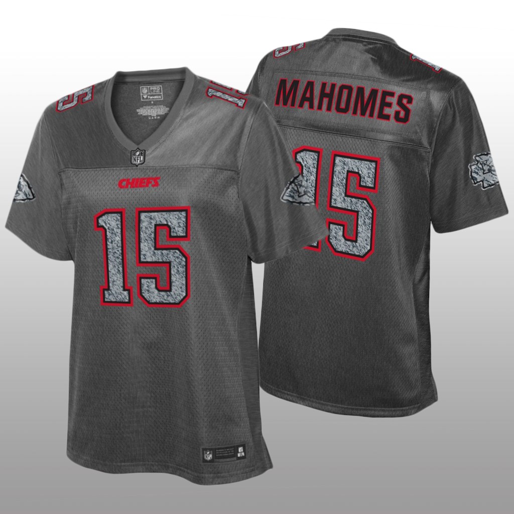 Kansas City Chiefs Patrick Mahomes Heather Charcoal Jersey Static Fashion - Women's