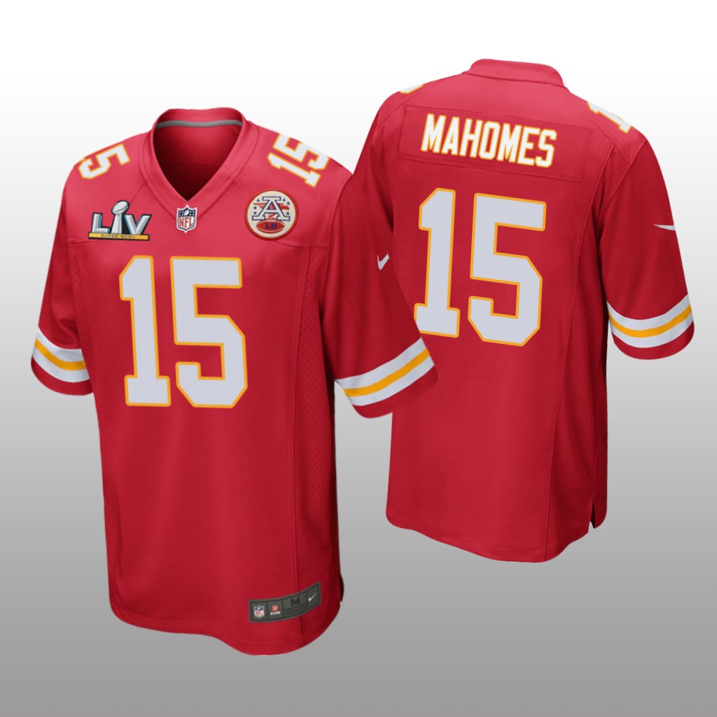 Kansas City Chiefs Patrick Mahomes Red Game Jersey Super Bowl LV - Men's