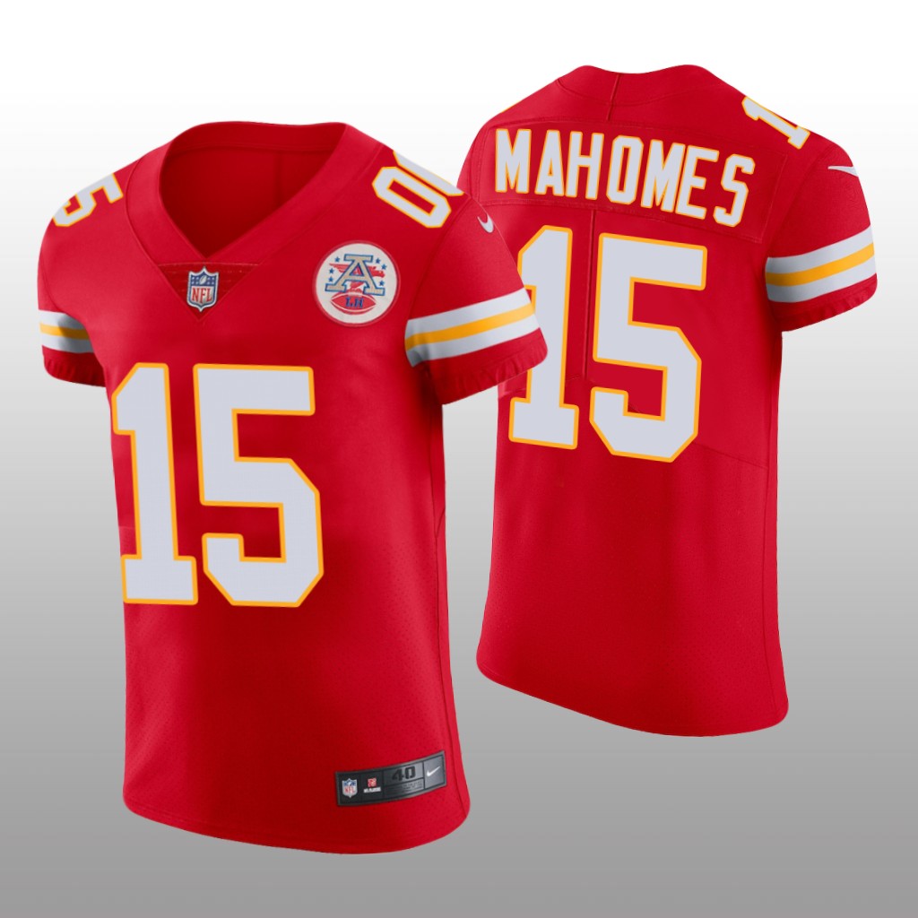 Kansas City Chiefs Patrick Mahomes Red Jersey Vapor Elite Men's