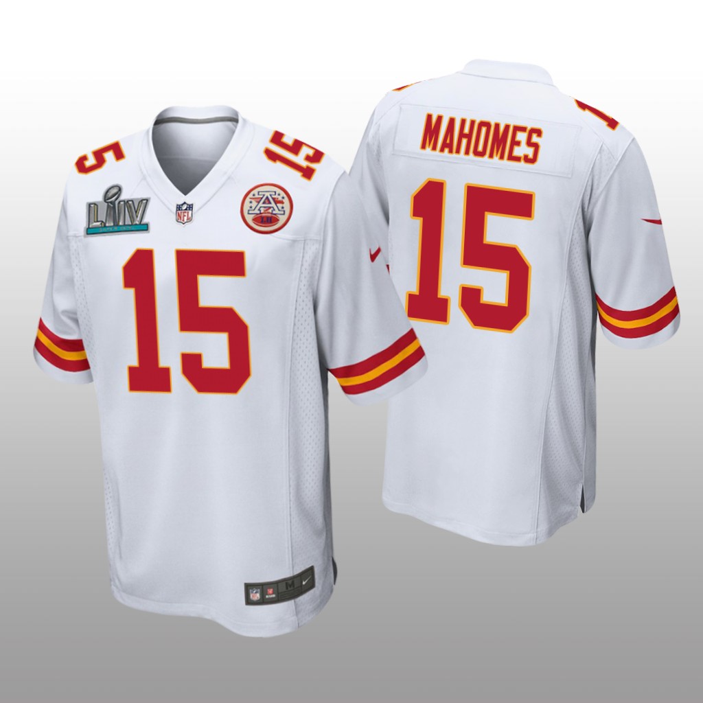 Kansas City Chiefs Patrick Mahomes White Game Jersey Super Bowl LIV - Men's