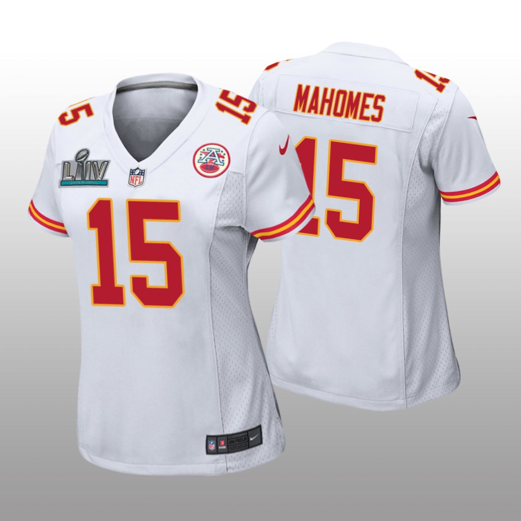 Kansas City Chiefs Patrick Mahomes White Game Jersey Super Bowl LIV - Women's