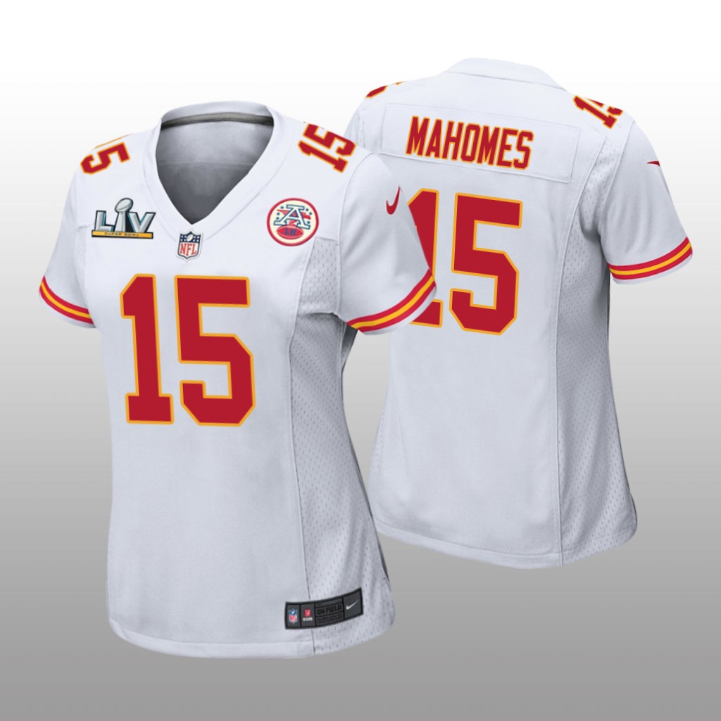 Kansas City Chiefs Patrick Mahomes White Game Jersey Super Bowl LV - Women's