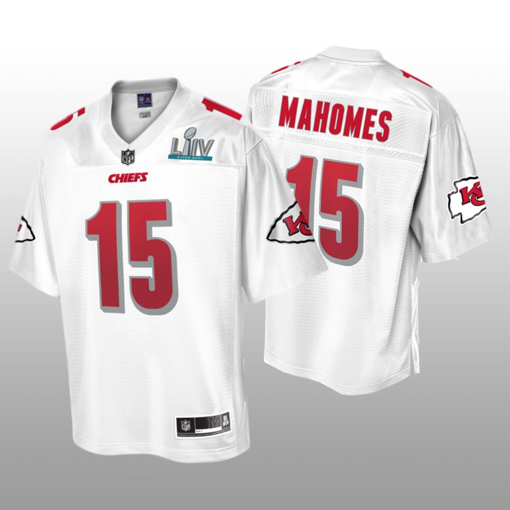 Kansas City Chiefs Patrick Mahomes White Jersey Super Bowl LIV Champions - Men's