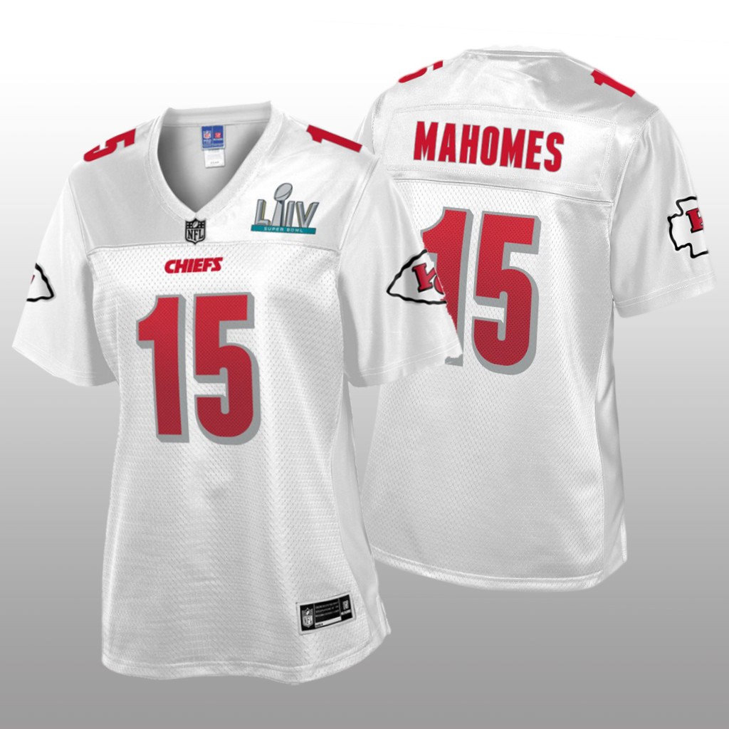 Kansas City Chiefs Patrick Mahomes White Jersey Super Bowl LIV Champions - Women's