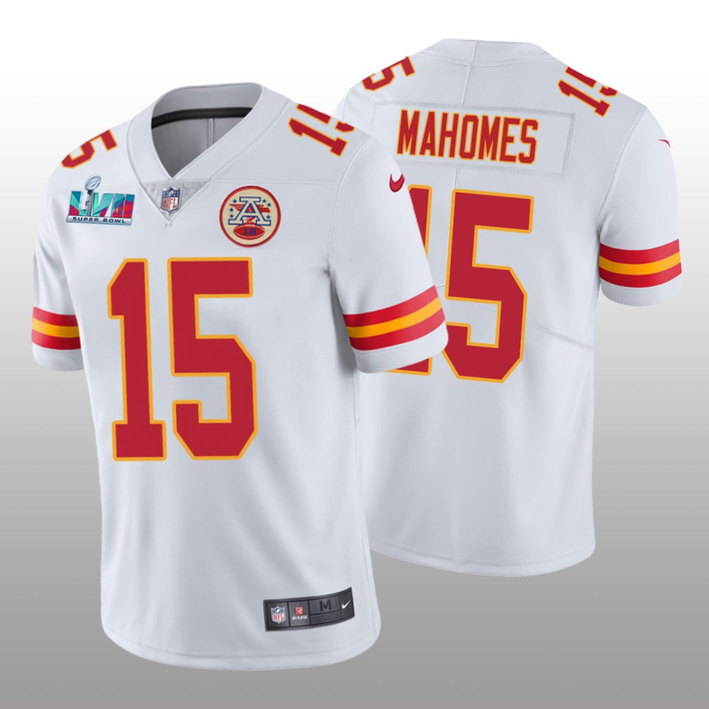 Kansas City Chiefs Patrick Mahomes White Vapor Limited Jersey Super Bowl LVII - Men's