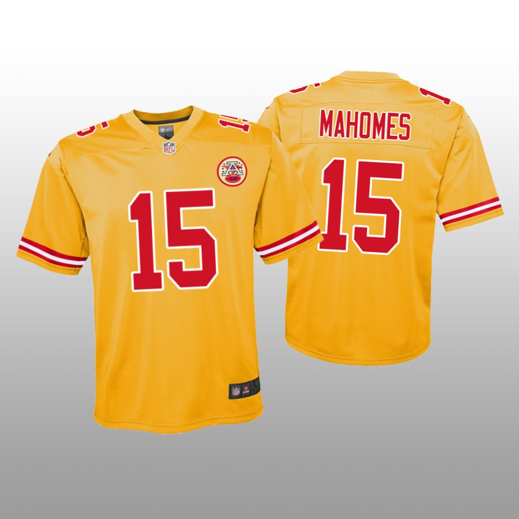 Kansas City Chiefs Patrick Mahomes Yellow Jersey Inverted Game - Youth