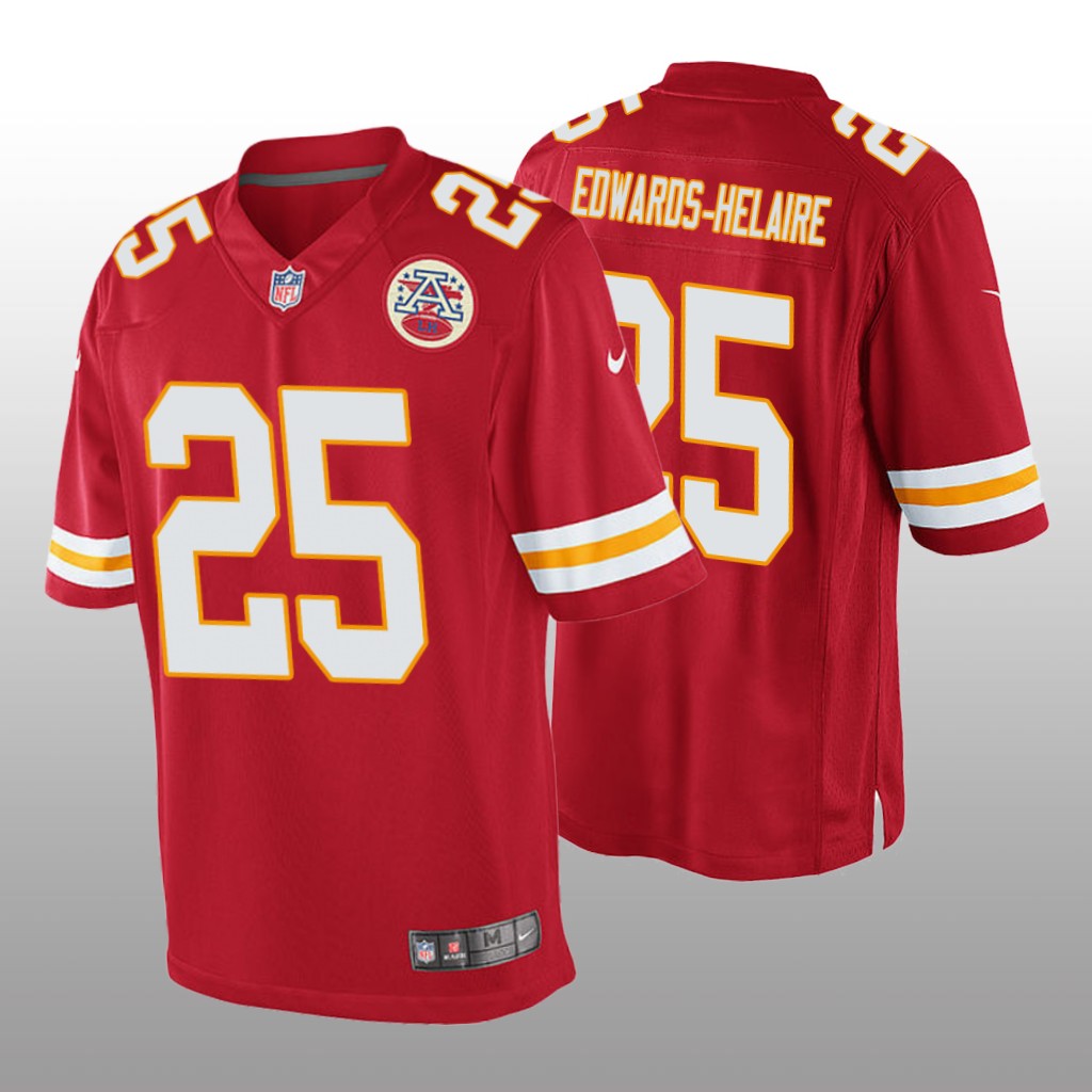 Kansas City Chiefs Red 2020 NFL Draft Clyde Edwards-Helaire Game Jersey