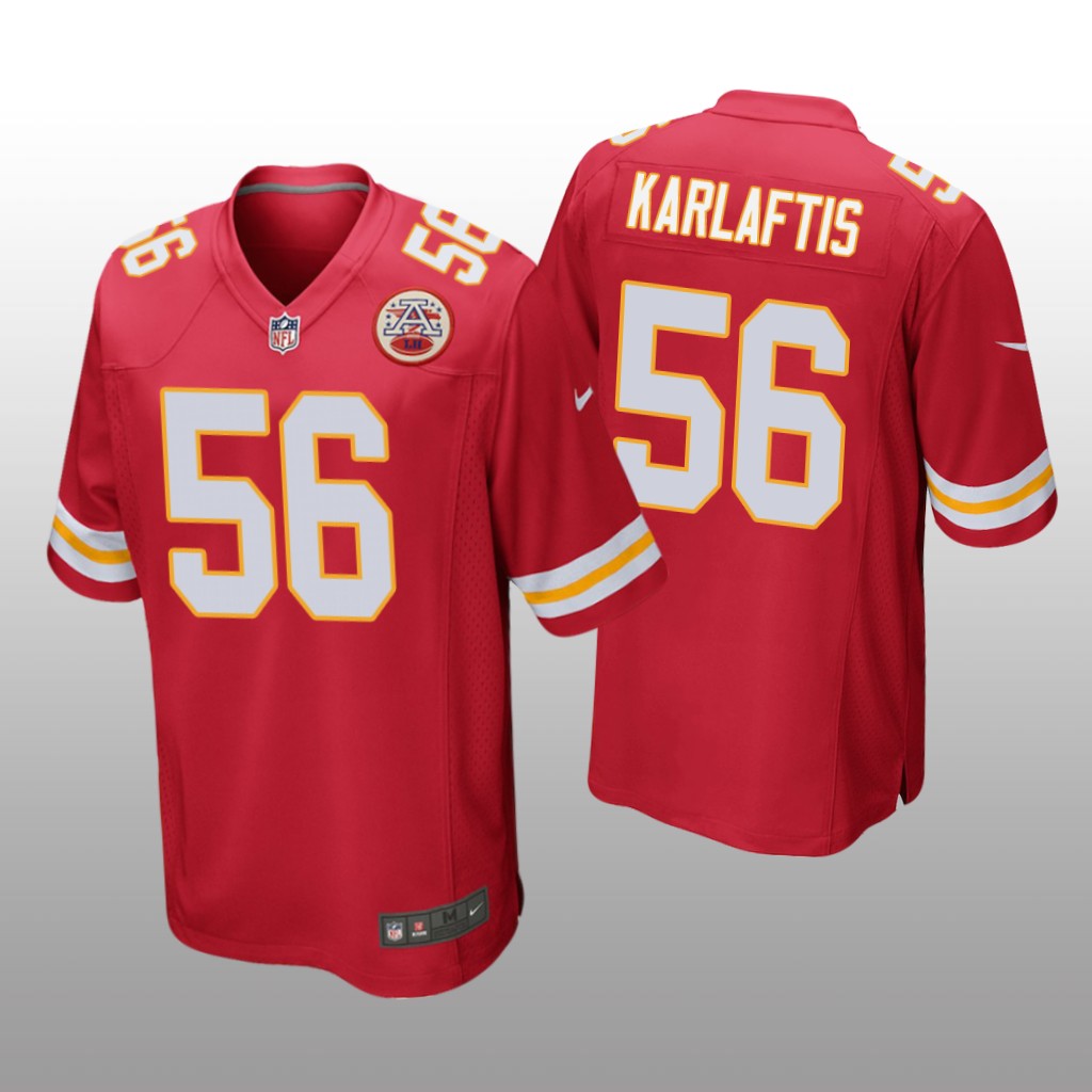 Kansas City Chiefs Red 2022 NFL Draft George Karlaftis Game Jersey