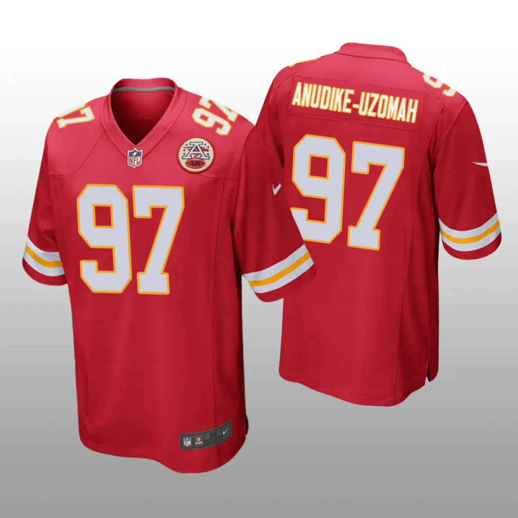 Kansas City Chiefs Red 2023 NFL Draft Felix Anudike-Uzomah Game Jersey