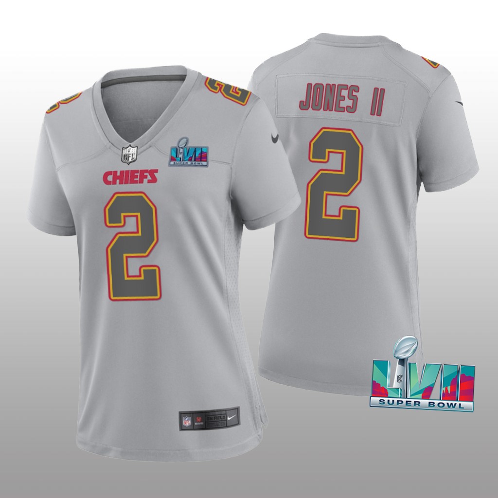 Kansas City Chiefs Ronald Jones II Gray Atmosphere Jersey Super Bowl LVII - Women's