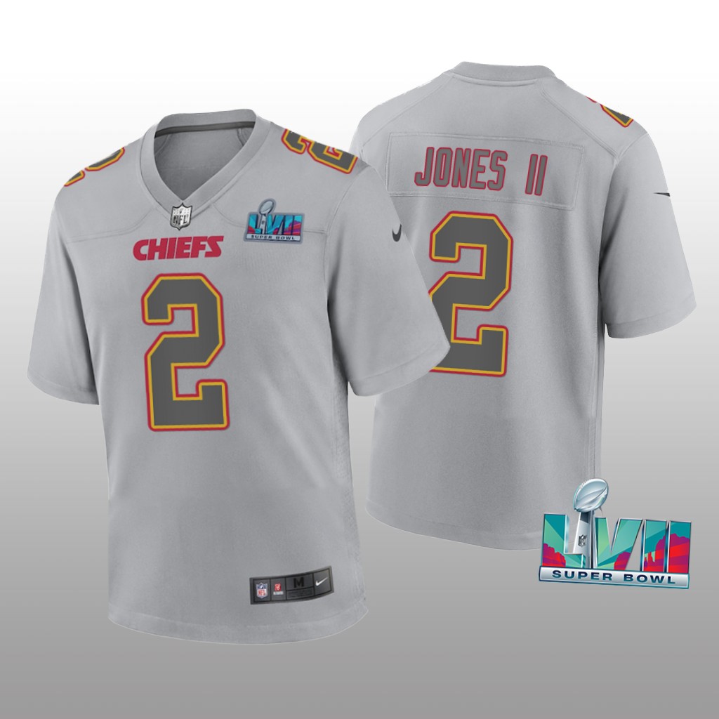 Kansas City Chiefs Ronald Jones II Gray Atmosphere Jersey Super Bowl LVII - Youth