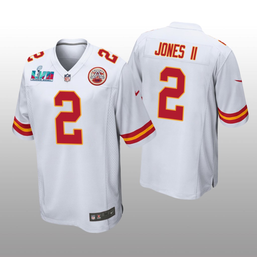 Kansas City Chiefs Ronald Jones II White Game Jersey Super Bowl LVII - Men's