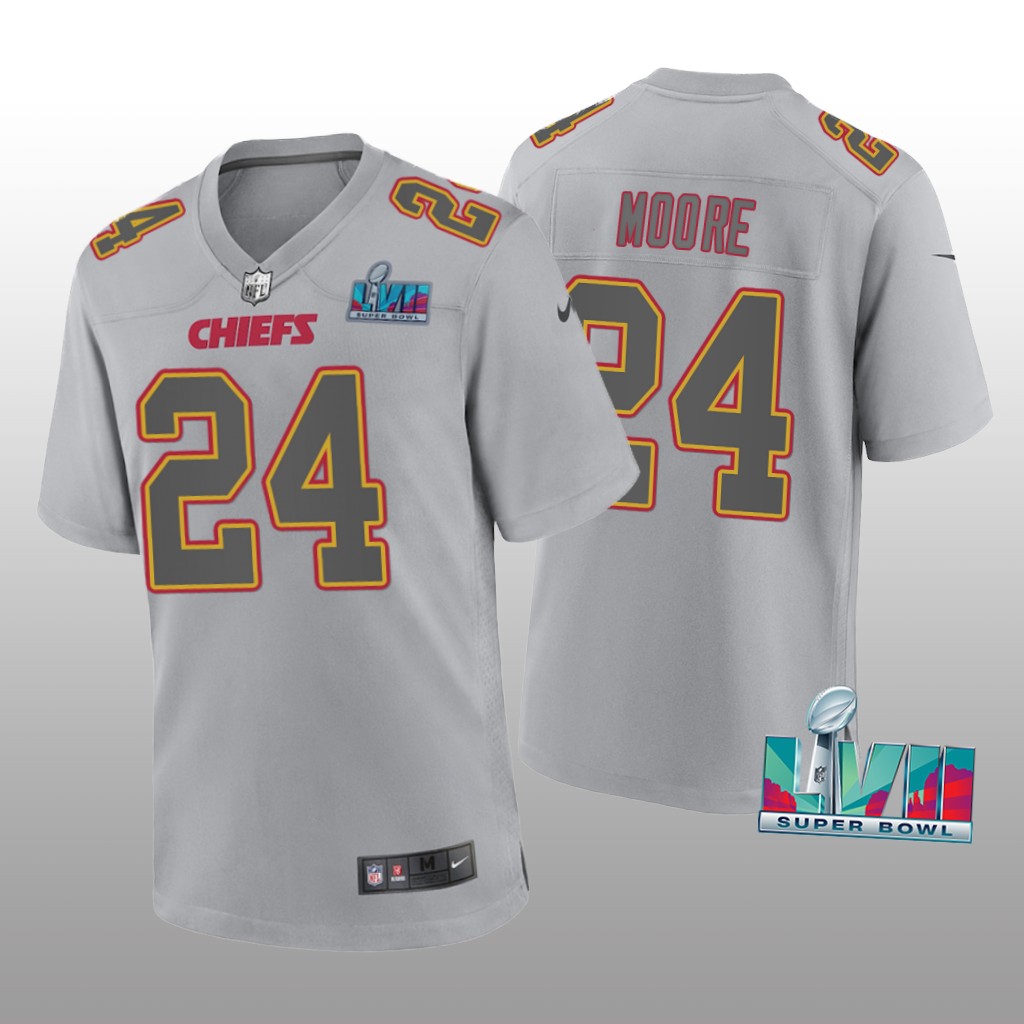 Kansas City Chiefs Skyy Moore Gray Atmosphere Jersey Super Bowl LVII - Men's