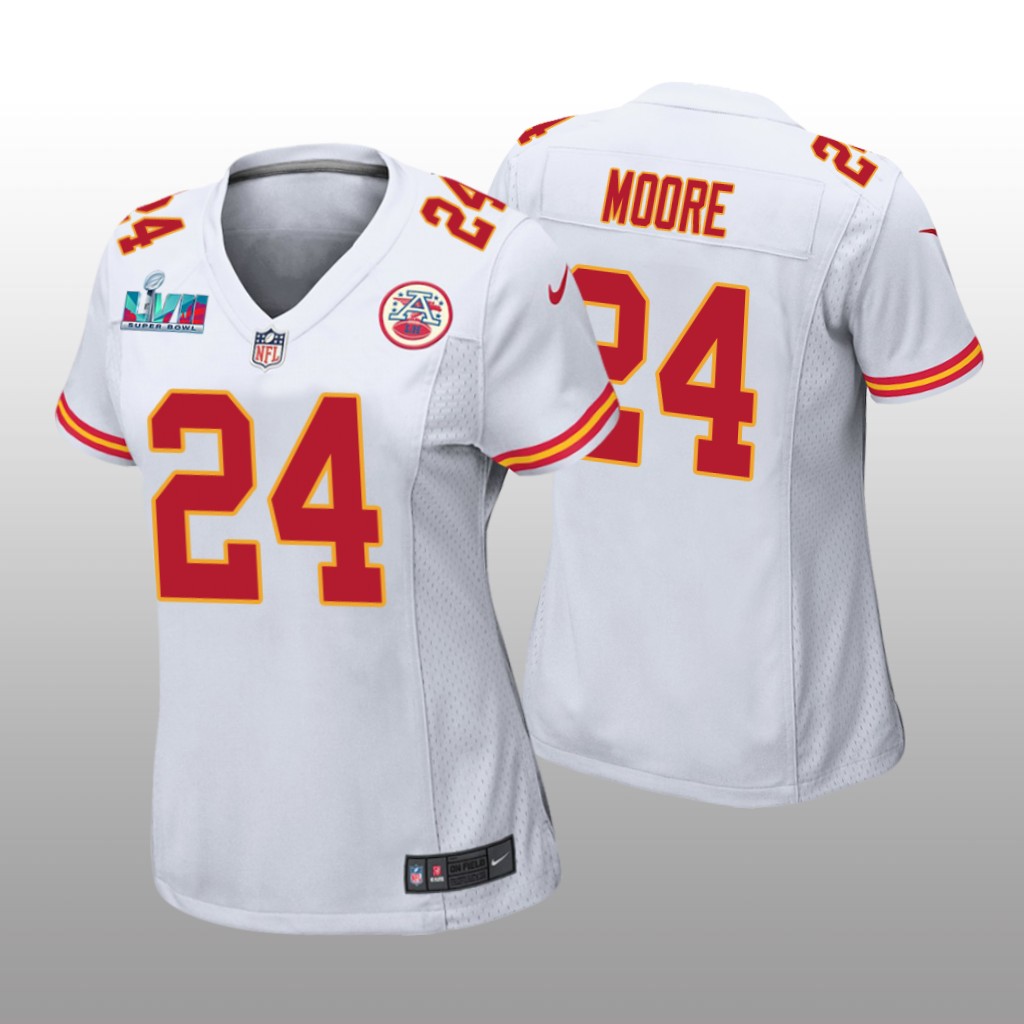 Kansas City Chiefs Skyy Moore White Game Jersey Super Bowl LVII - Women's