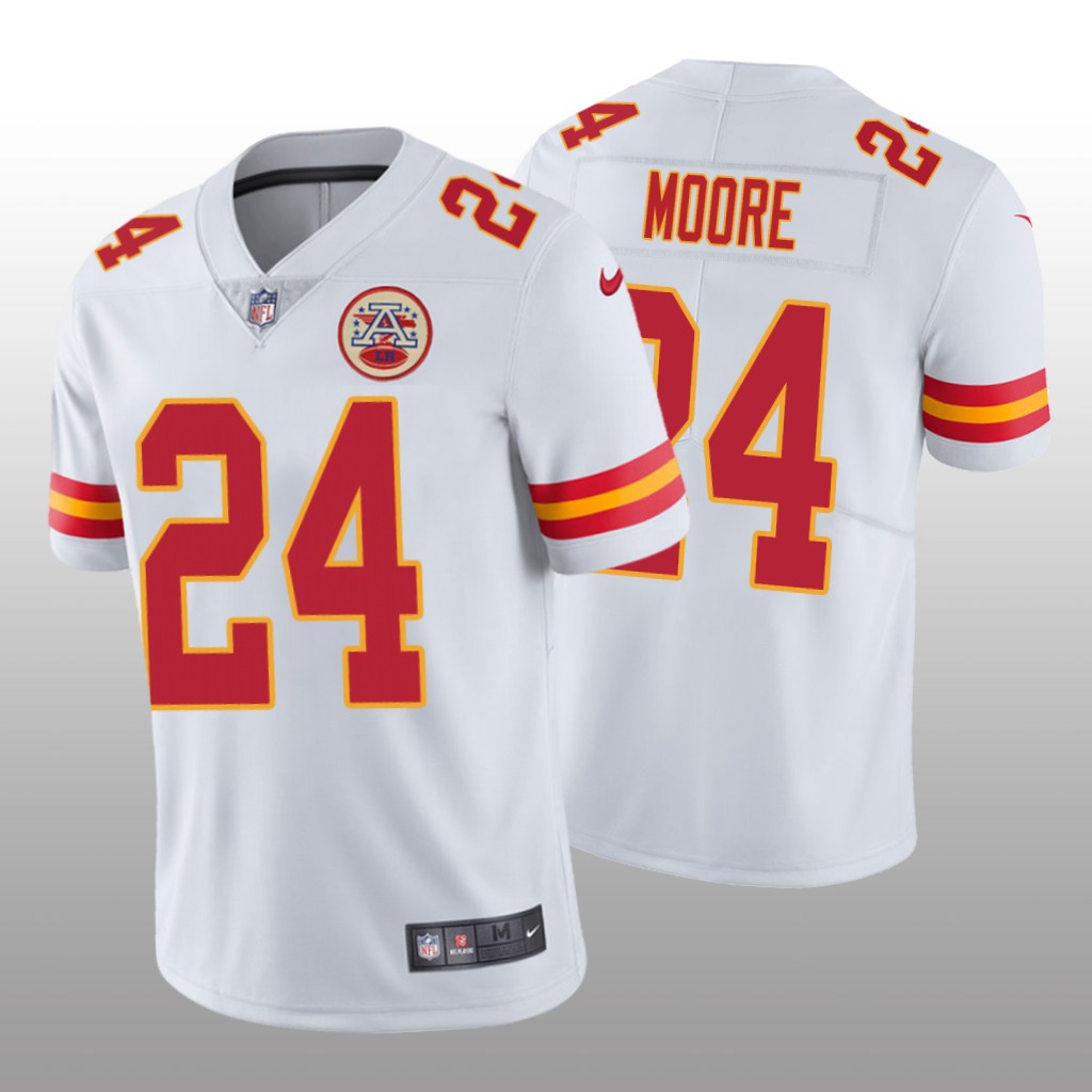 Kansas City Chiefs Skyy Moore White Jersey Vapor Limited - Men's