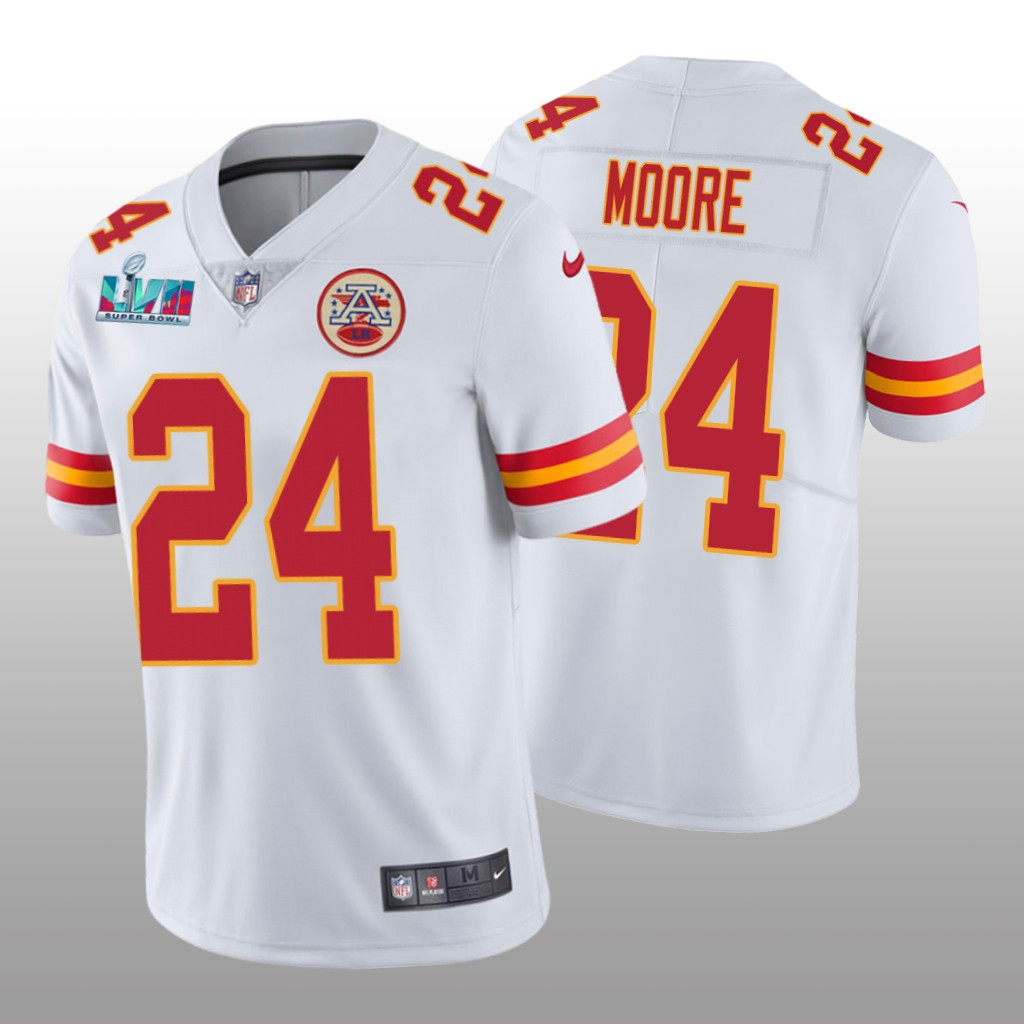 Kansas City Chiefs Skyy Moore White Vapor Limited Jersey Super Bowl LVII - Men's