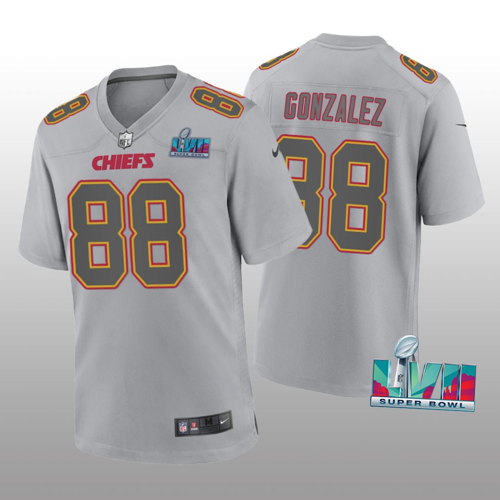 Kansas City Chiefs Tony Gonzalez Gray Atmosphere Jersey Super Bowl LVII - Men's