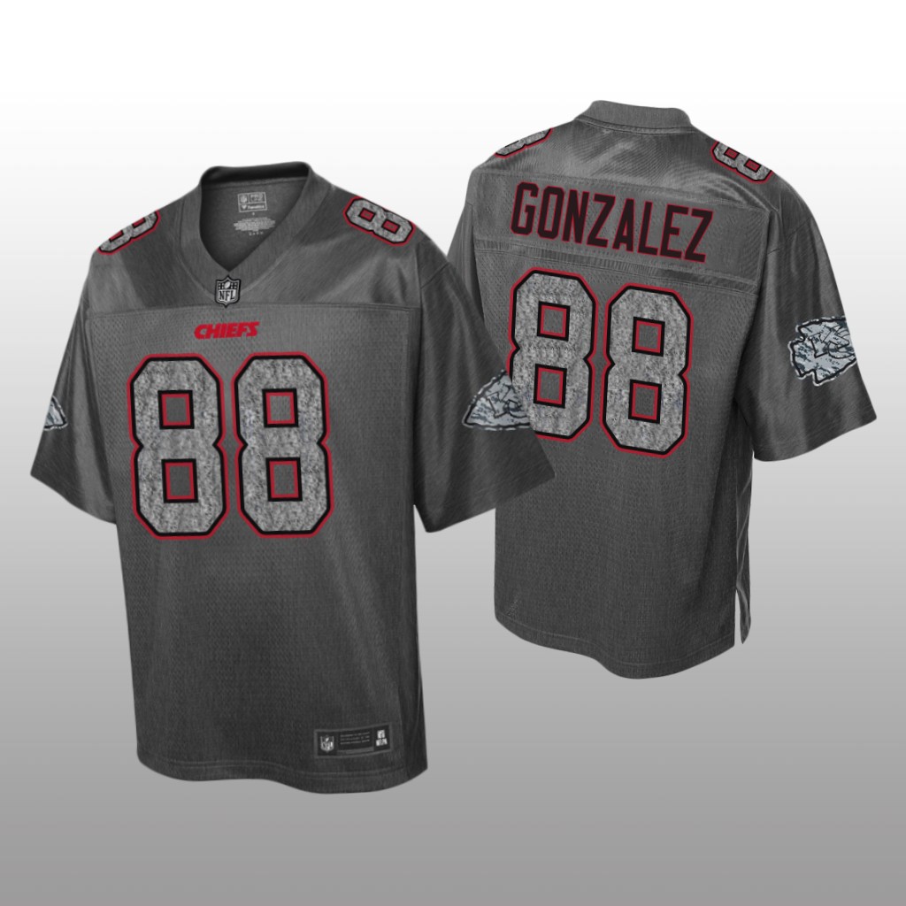 Kansas City Chiefs Tony Gonzalez Heather Charcoal Jersey Static Fashion - Men's