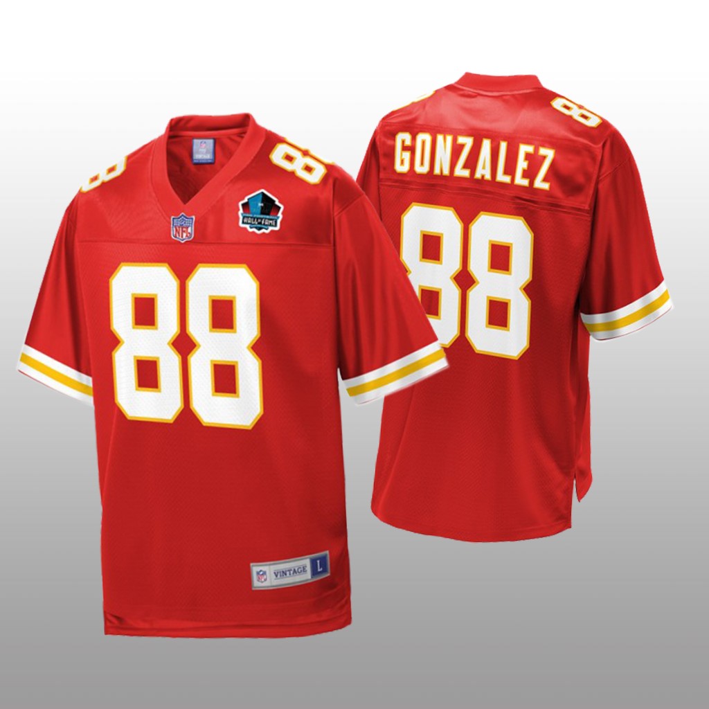 Kansas City Chiefs Tony Gonzalez Red 2019 Hall of FameJersey - Men's
