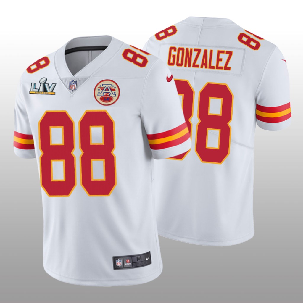 Kansas City Chiefs Tony Gonzalez White Vapor Limited Jersey Super Bowl LV - Men's