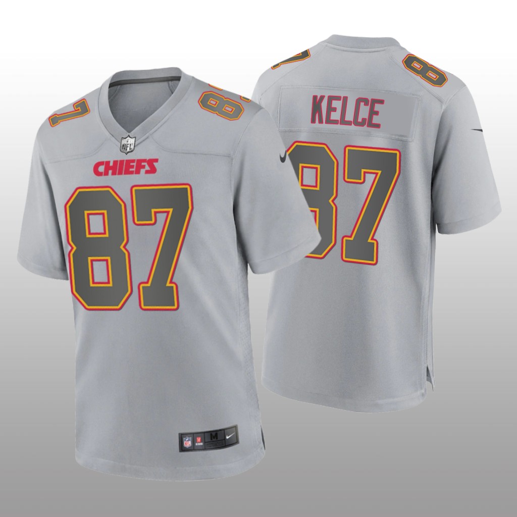 Kansas City Chiefs Travis Kelce Gray Jersey Atmosphere Fashion Game - Men's