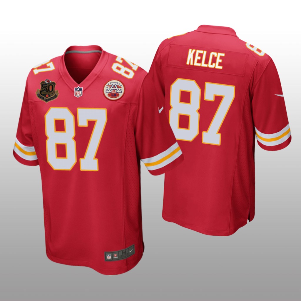 Kansas City Chiefs Travis Kelce Red Jersey 50th Anniversary Of Operation Linebacker - Men's