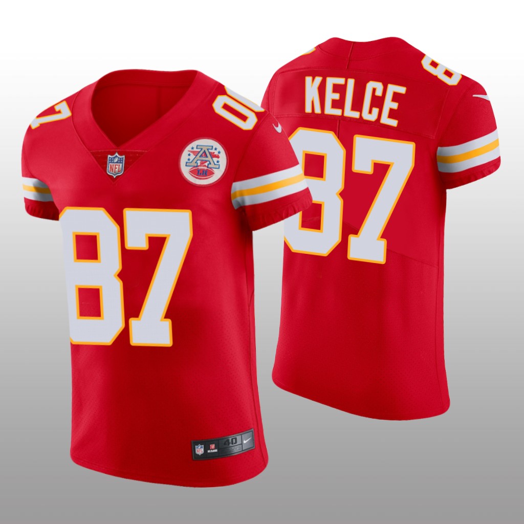 Kansas City Chiefs Travis Kelce Red Jersey Vapor Elite Men's