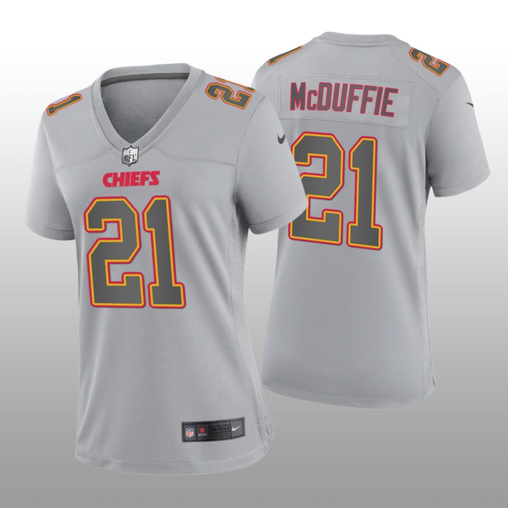 Kansas City Chiefs Trent McDuffie Gray Jersey Atmosphere Fashion Game - Women's