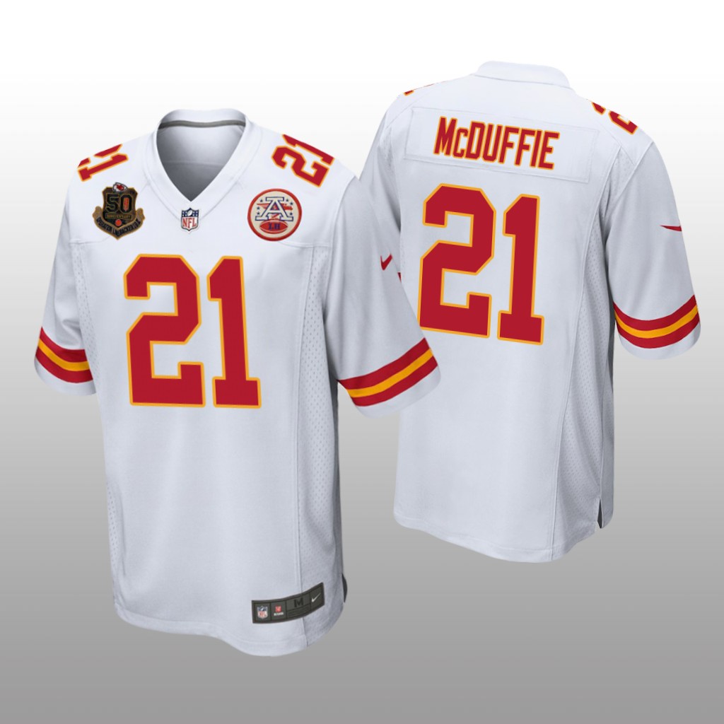 Kansas City Chiefs Trent McDuffie White Jersey 50th Anniversary Of Operation Linebacker - Men's