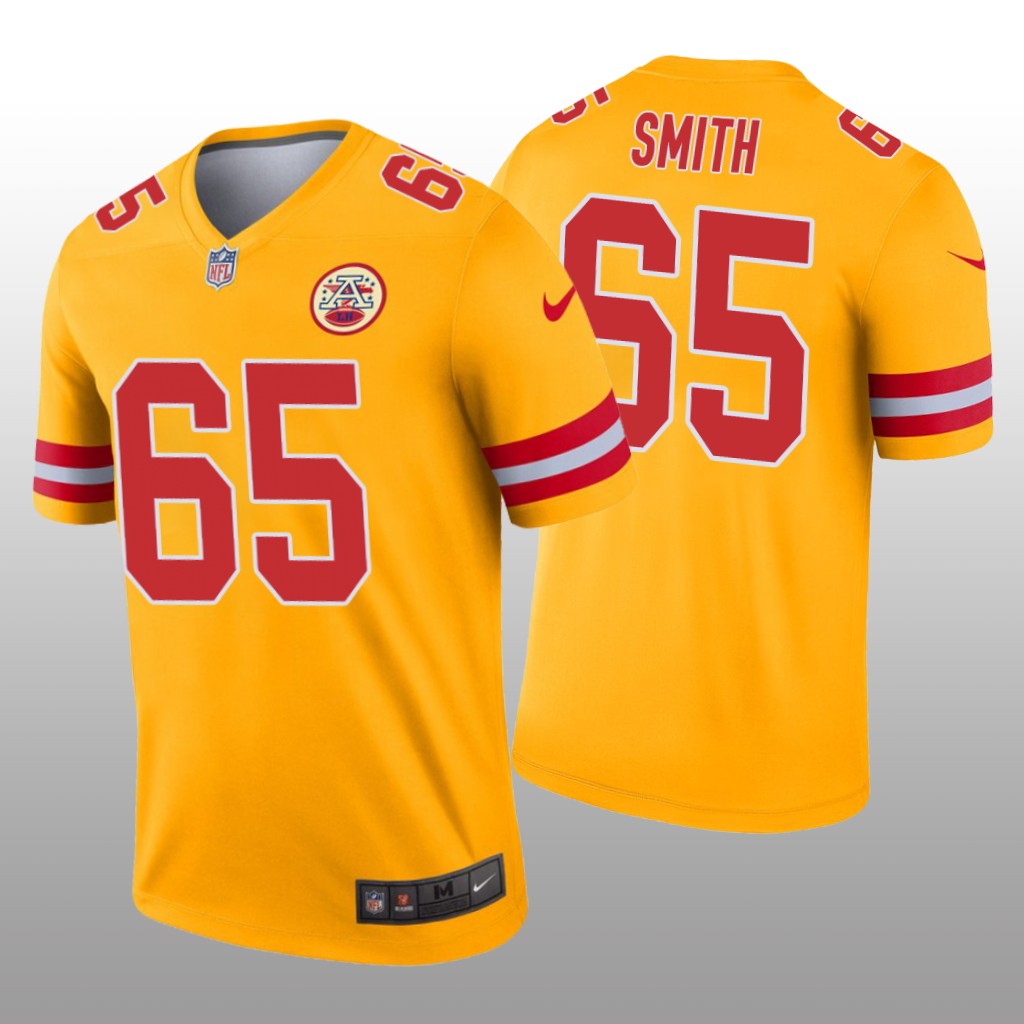 Kansas City Chiefs Trey Smith Gold Jersey Inverted Legend - Men's