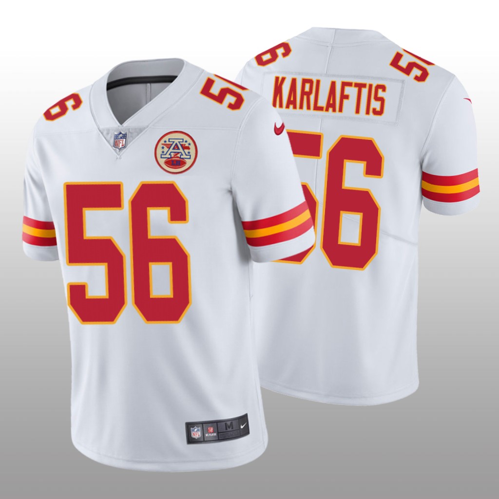 Kansas City Chiefs White 2022 NFL Draft Vapor Limited George Karlaftis Jersey