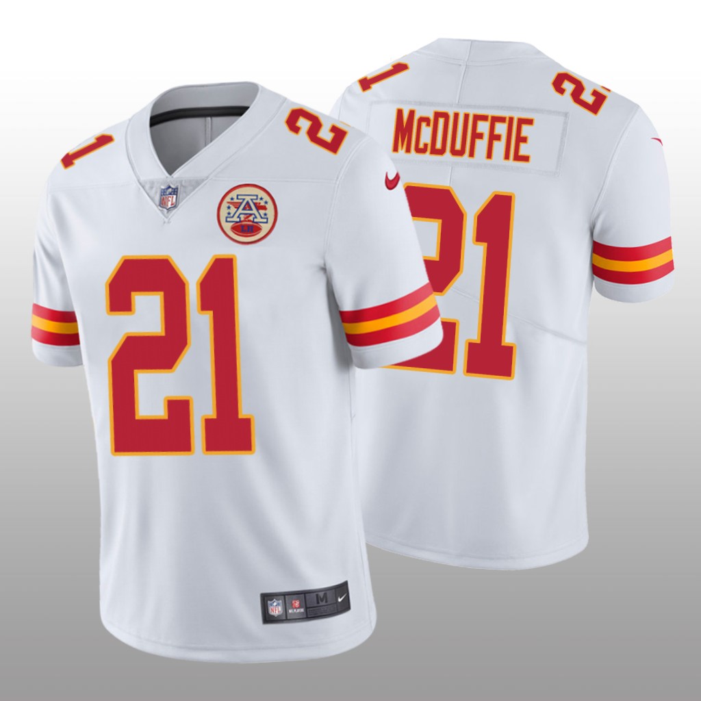 Kansas City Chiefs White 2022 NFL Draft Vapor Limited Trent McDuffie Jersey