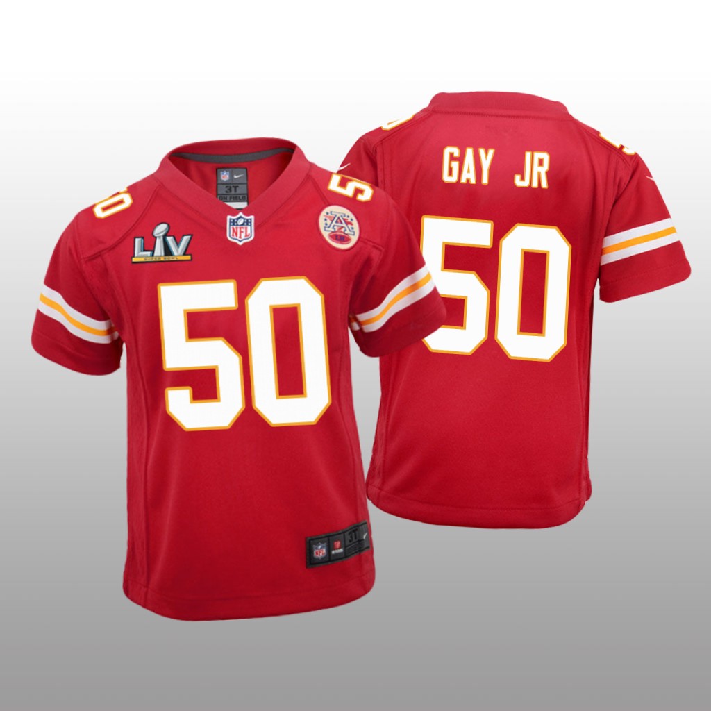 Kansas City Chiefs Willie Gay Jr. Red Game Jersey Super Bowl LV - Youth