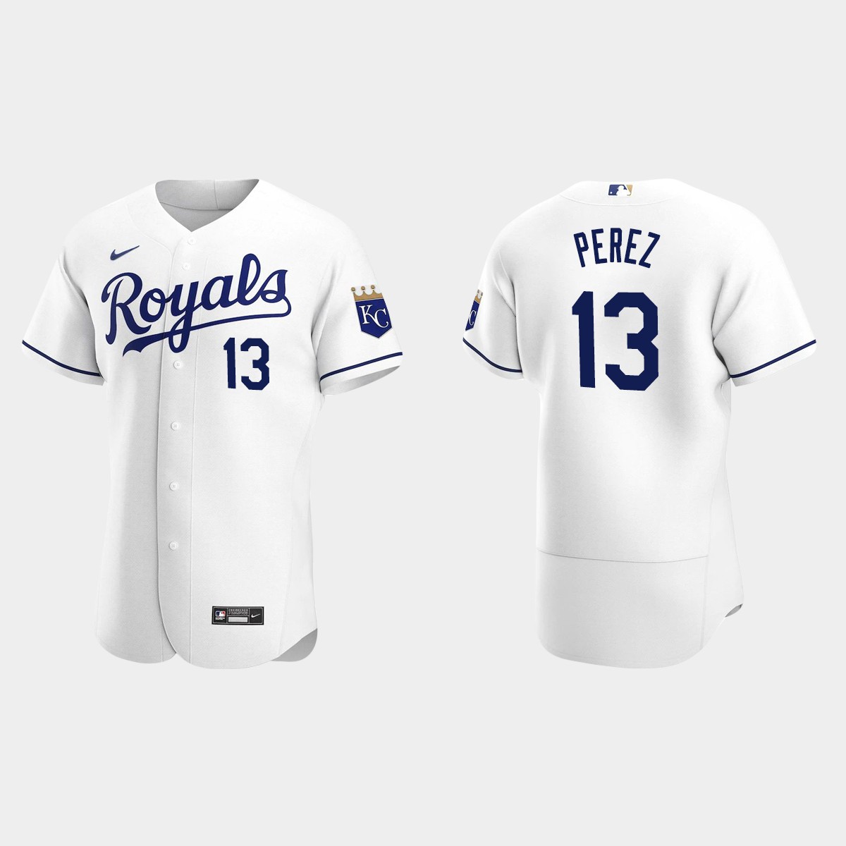 Kansas City Royals #13 Salvador Perez 2020 Home Jersey - White