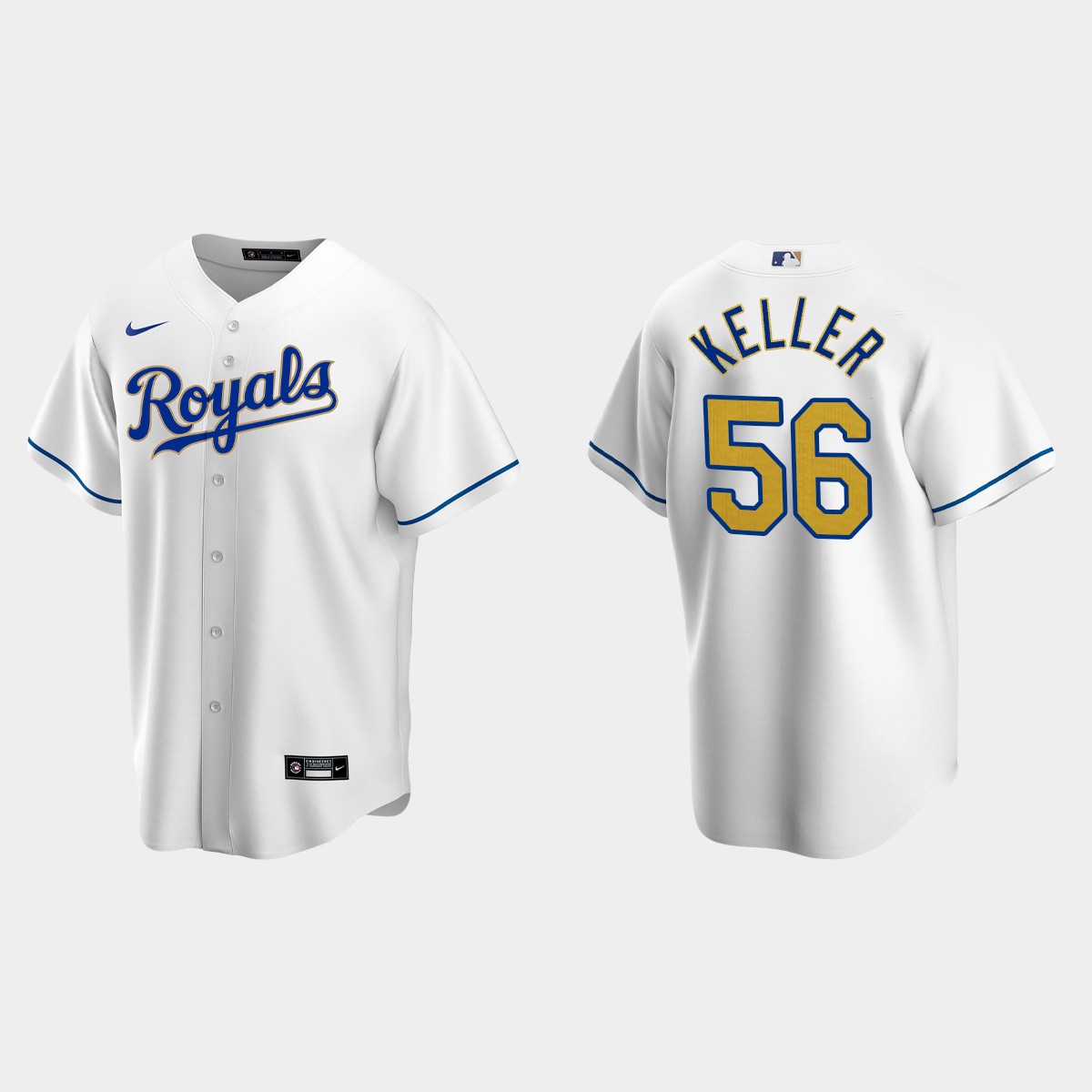 Kansas City Royals #56 Brad Keller Cool Base Home Jersey - White