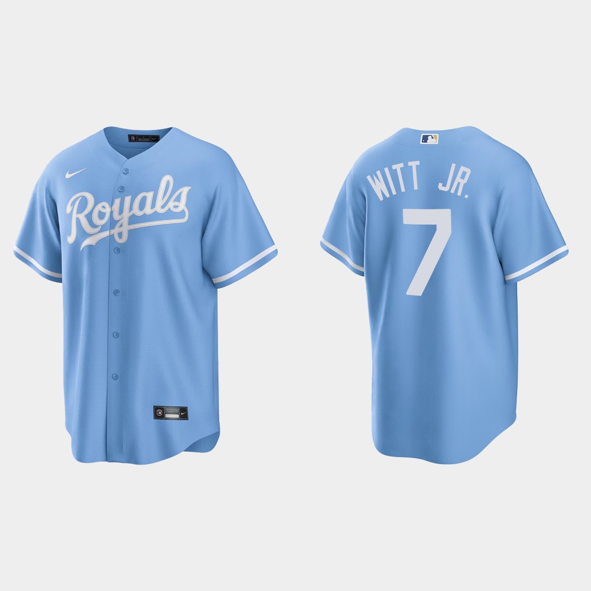 Kansas City Royals Bobby Witt Jr. Alternate Jersey - Light Blue