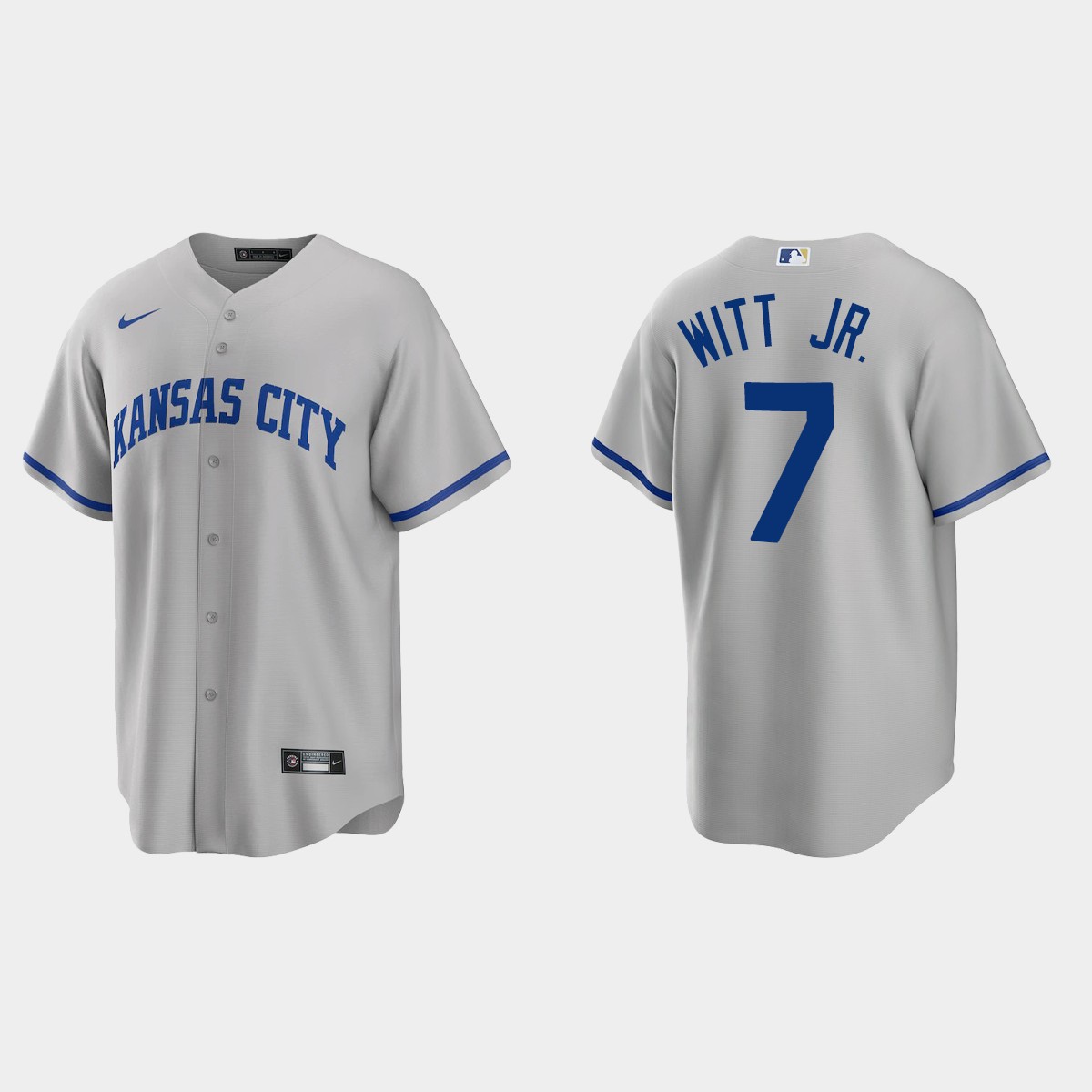 Kansas City Royals Bobby Witt Jr. Road Jersey - Gray