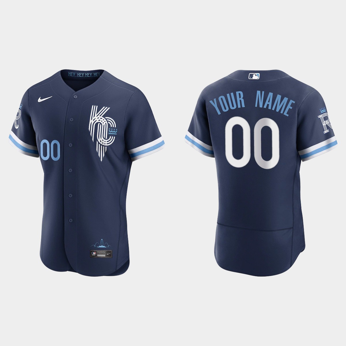 Kansas City Royals Custom 2022 City Connect Jersey - Navy