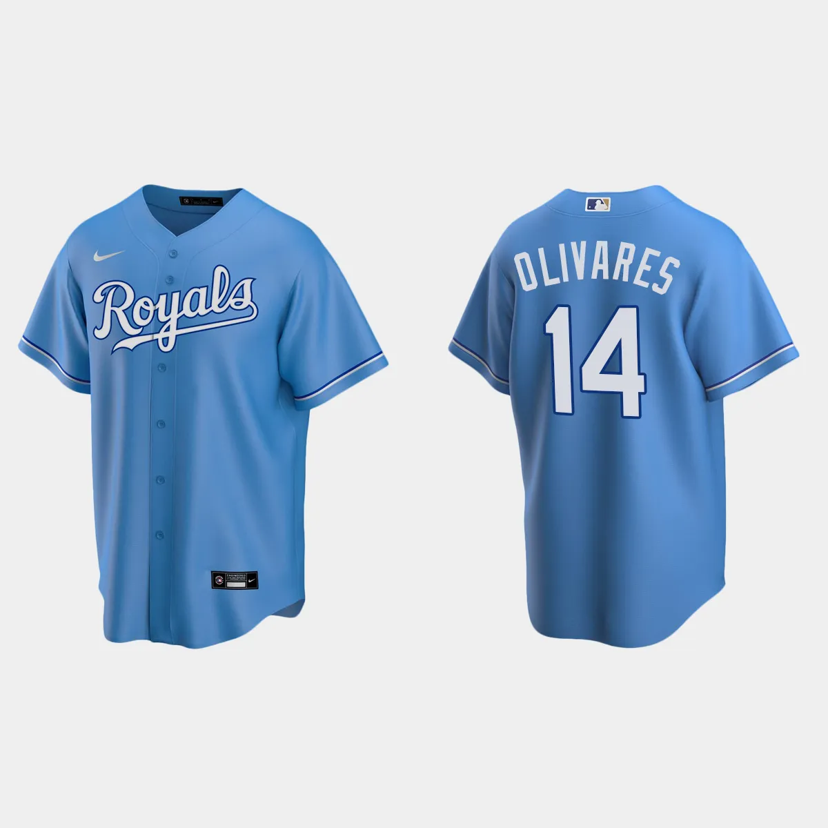 Kansas City Royals Edward Olivares Alternate Jersey - Light Blue