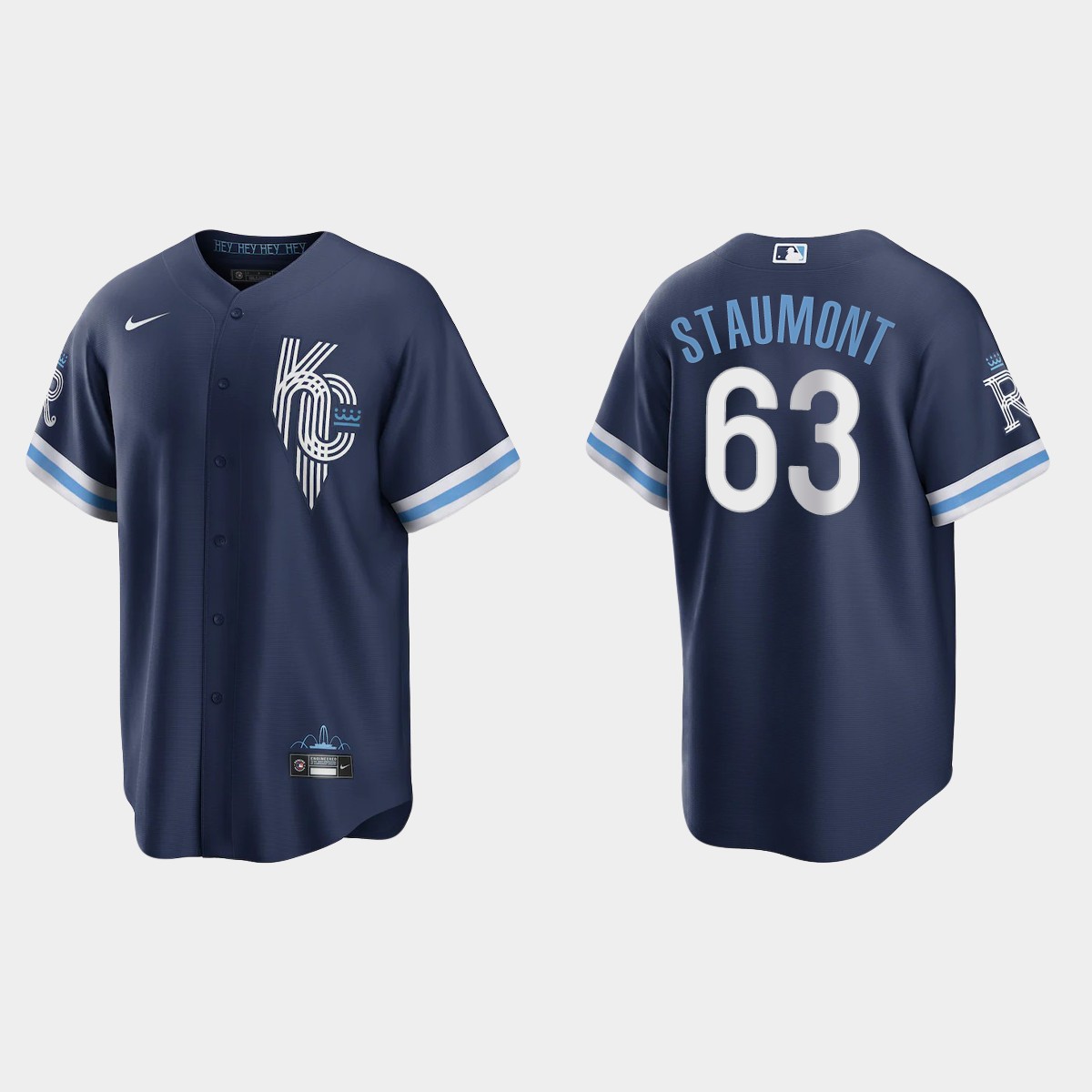 Kansas City Royals Josh Staumont 2022 City Connect Jersey - Navy