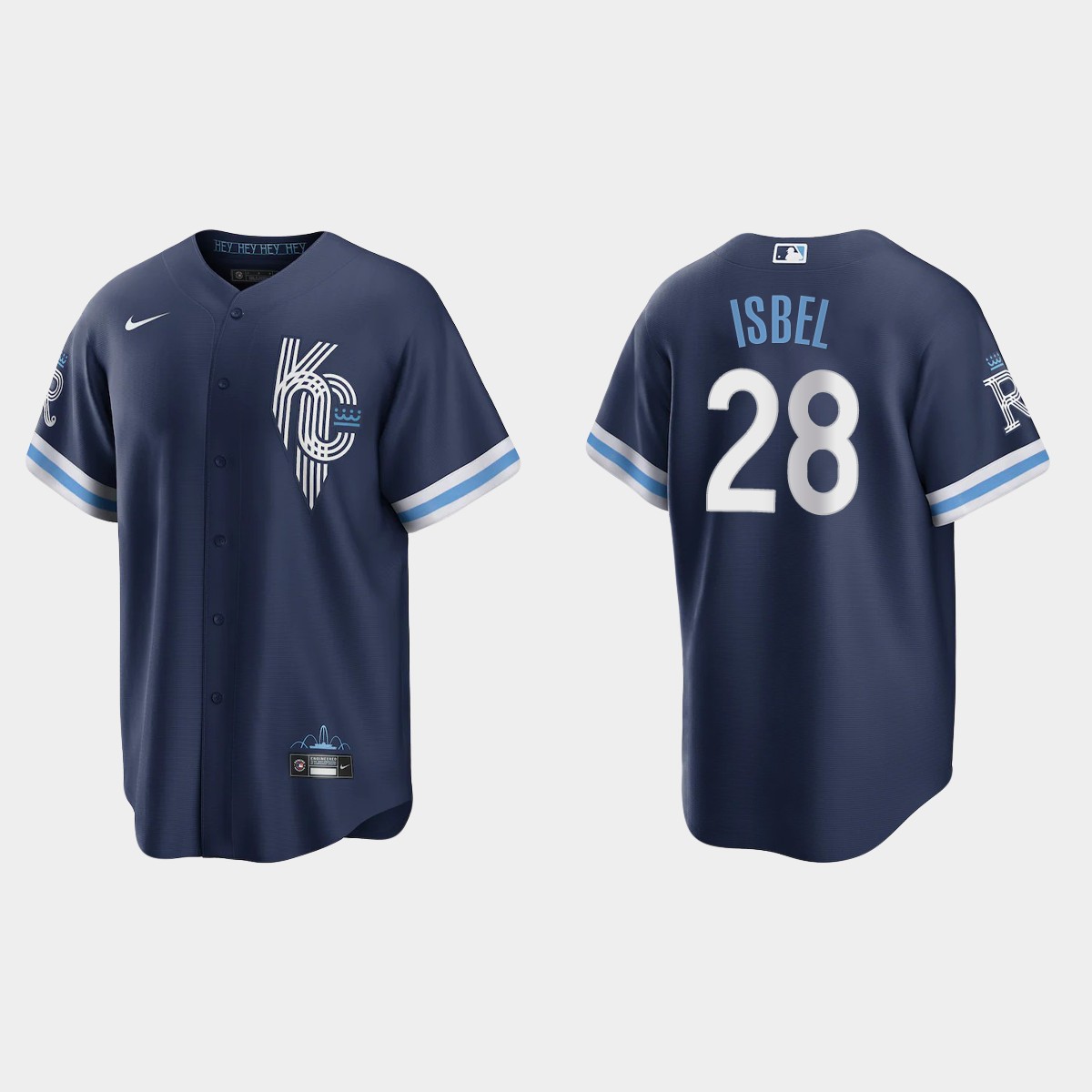 Kansas City Royals Kyle Isbel 2022 City Connect Jersey - Navy