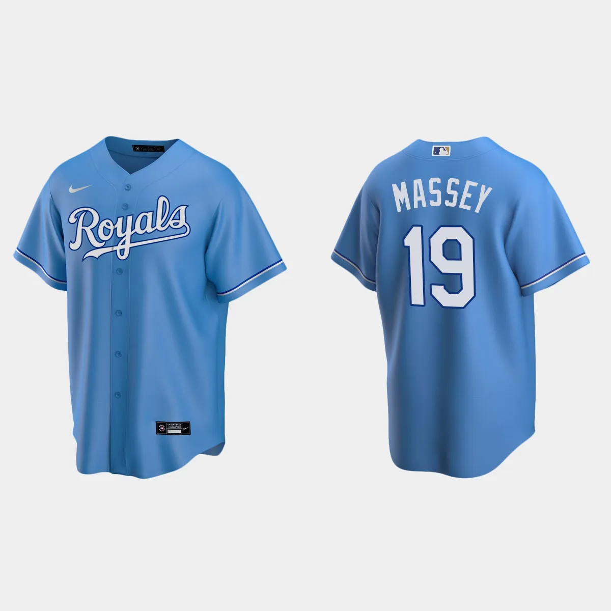 Kansas City Royals Michael Massey Alternate Jersey - Light Blue