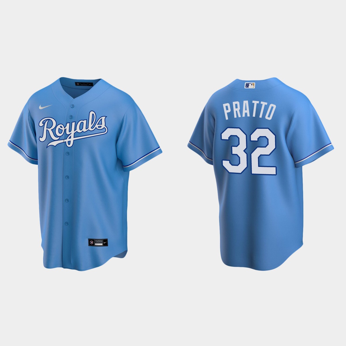 Kansas City Royals Nick Pratto Alternate Jersey - Light Blue